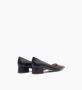 Parallele Navy Leren Pumps met Puntige Neus Blue Dames - Thumbnail 4