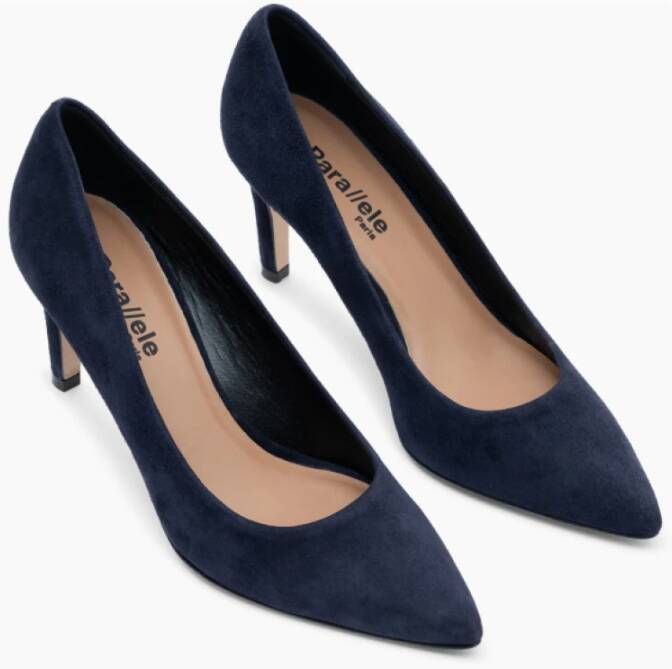 Parallele Navy Suède Pumps Blue Dames