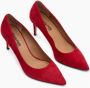 Parallele Rode Suède Pumps met Puntige Neus Red Dames - Thumbnail 2