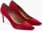 Parallele Rode Suède Pumps met Puntige Neus Red Dames - Thumbnail 3