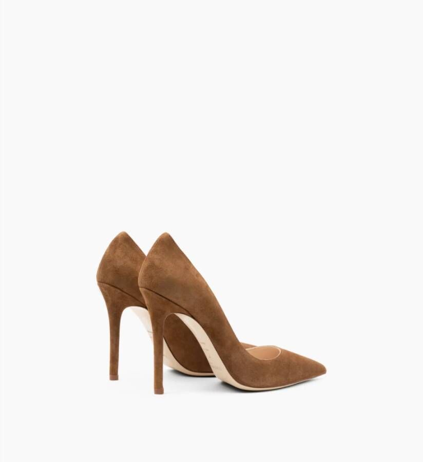 Parallele Stiletto suède pump cognac hak Brown Dames