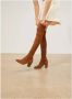 Parallele Stretch Suède Laars Cognac Brown Dames - Thumbnail 2