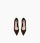 Parallele Suede Pointed Pump Espresso Brown Dames - Thumbnail 3