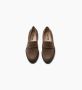 Parallele Taupe Suède Loafer met Bruine Leren Hak Brown Dames - Thumbnail 3