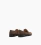 Parallele Taupe Suède Loafer met Bruine Leren Hak Brown Dames - Thumbnail 5