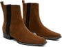 Parallele Westernlaars in Cognac Suède Brown Dames - Thumbnail 2