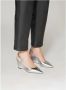 Parallele Zilveren Leren Slingback Hakken Gray Dames - Thumbnail 2