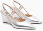 Parallele Zilveren Leren Slingback Hakken Gray Dames - Thumbnail 3