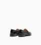 Parallele Zwarte Kalfleren Mocassin Black Dames - Thumbnail 5