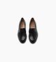 Parallele Zwarte Kalverenleren Mocassin Schoen Black Dames - Thumbnail 3