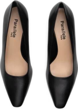 Parallele Zwarte leren pump Alvin Black Dames