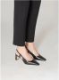 Parallele Zwarte leren slingback hakken Black Dames - Thumbnail 2