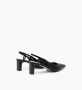 Parallele Zwarte leren slingback hakken Black Dames - Thumbnail 5