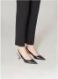 Parallele Zwarte leren slingback hakken Black Dames - Thumbnail 2