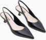 Parallele Zwarte leren slingback hakken Black Dames - Thumbnail 3