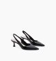 Parallele Zwarte leren slingback hakken Black Dames - Thumbnail 4