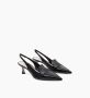 Parallele Zwarte leren Slingback Hakken Ortega Black Dames - Thumbnail 3