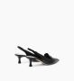 Parallele Zwarte leren Slingback Hakken Ortega Black Dames - Thumbnail 5