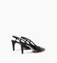 Parallele Zwarte leren slingback hakken Vicente Black Dames - Thumbnail 4