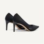 Parallele Zwarte Mesh en Leren Puntige Pump Black Dames - Thumbnail 3