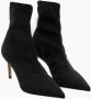 Parallele Zwarte Mesh Puntige Neus Bootie Black Dames - Thumbnail 3