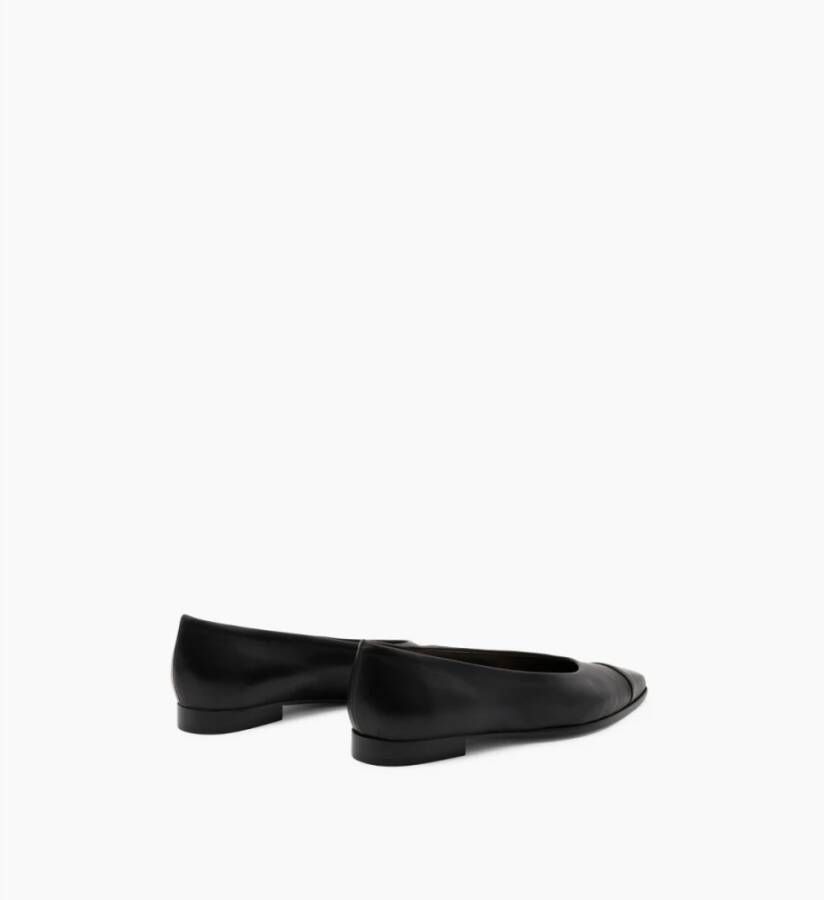 Parallele Zwarte Nappa Ballet Flats Black Dames