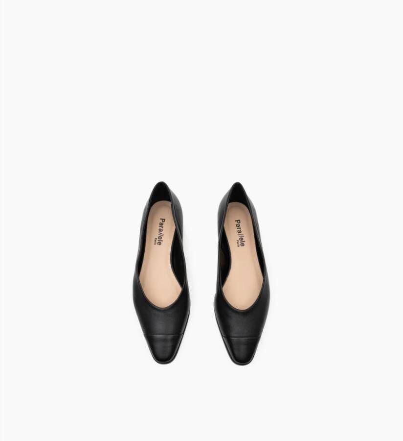 Parallele Zwarte Nappa Ballet Flats Black Dames