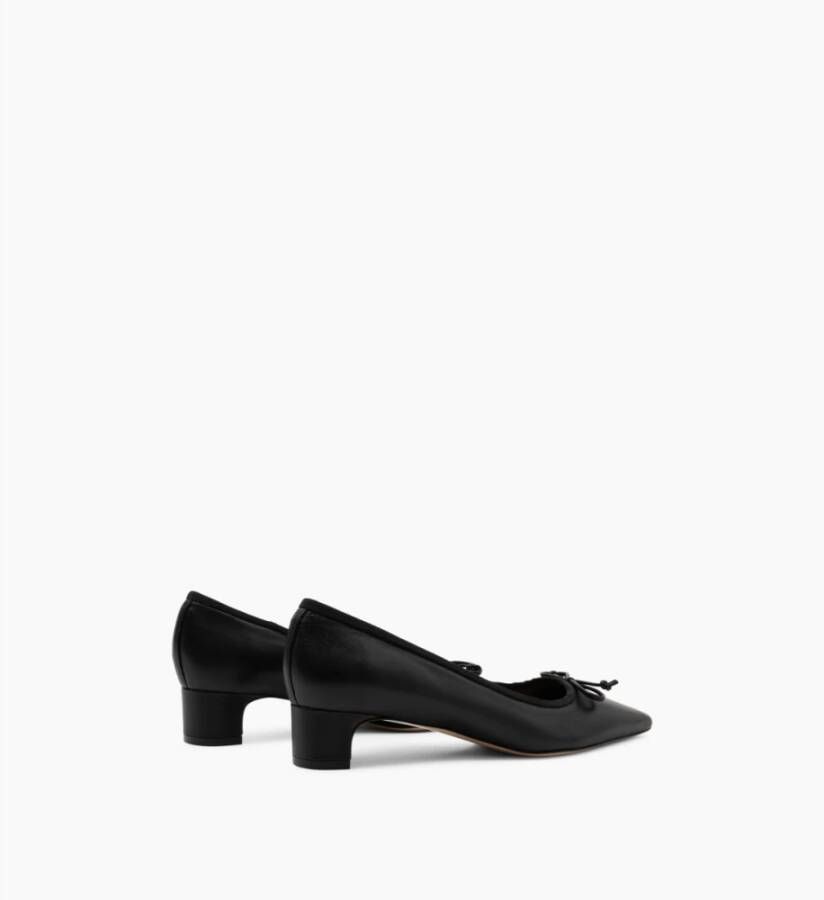 Parallele Zwarte Nappa Leren Ballet Flats Black Dames