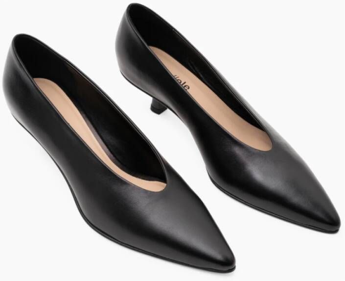 Parallele Zwarte Nappa Leren Pump Selma Black Dames