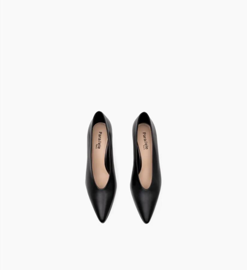 Parallele Zwarte Nappa Leren Pump Selma Black Dames