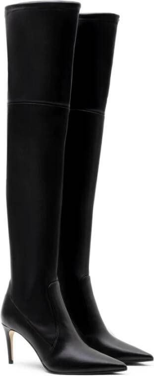 Parallele Zwarte Stretch Nappa Hoge Laarzen Lucia Black Dames