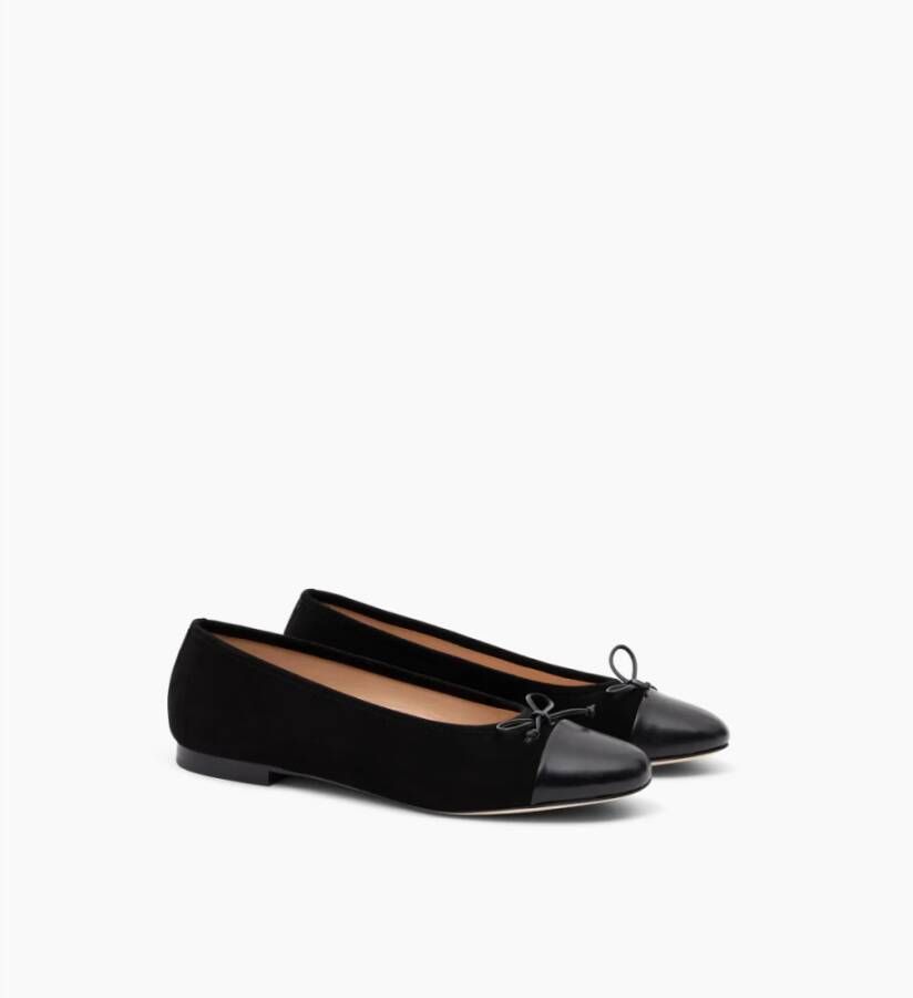 Parallele Zwarte Suède Balletflats Black Dames