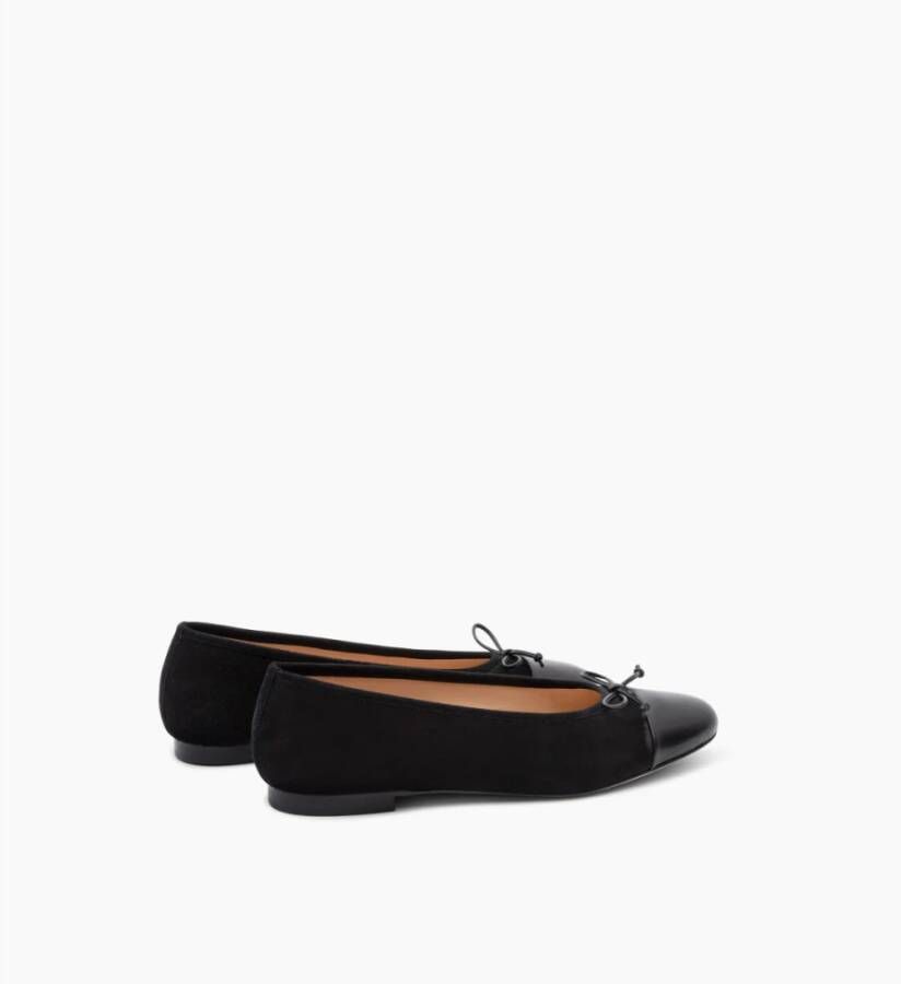 Parallele Zwarte Suède Balletflats Black Dames