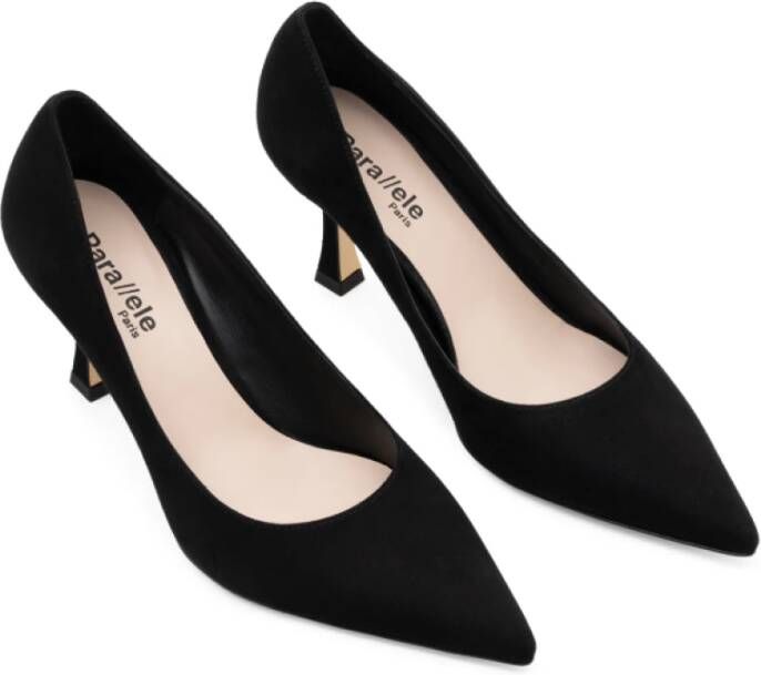 Parallele Zwarte Suède Pump Rozo Black Dames