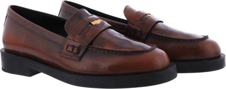 Paris Punk Bruine Penny Loafer Damesschoenen Brown Dames