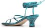 Paris Texas Blauwe Lace-Up Sandaal Blue Dames - Thumbnail 7