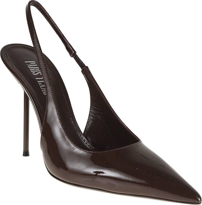 Paris Texas Bruine Lakleren Slingback Pumps Brown Dames