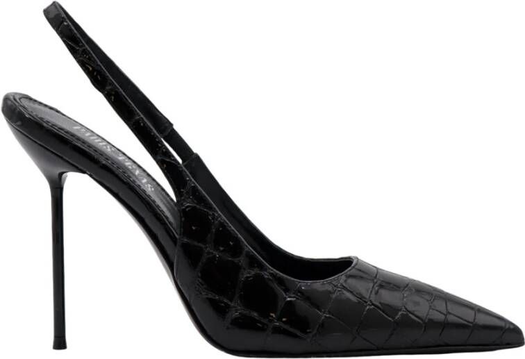 Paris Texas Krokoprint Slingback Pumps Black Dames