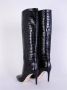 Paris Texas Croco Leren Stiletto Boot 85 Zwart Dames - Thumbnail 3