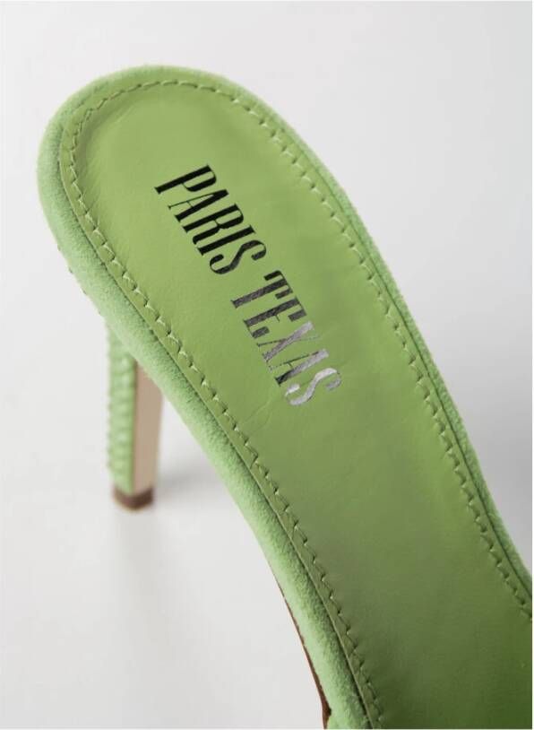 Paris Texas Heeled Mules Groen Dames