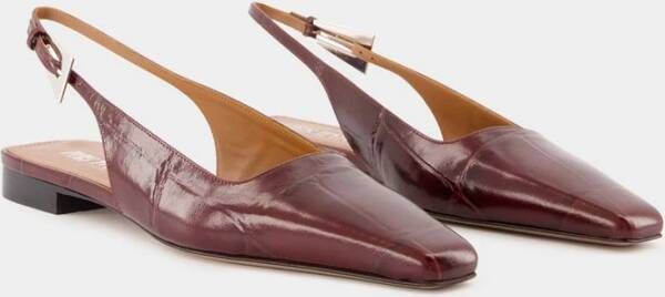 Paris Texas Krokodil-geprint Leren Slingback Burgundy Red Dames