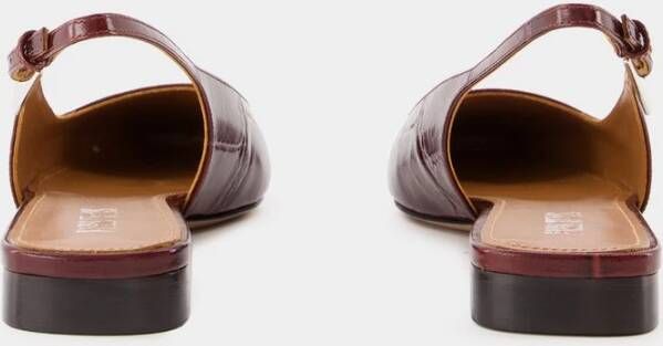 Paris Texas Krokodil-geprint Leren Slingback Burgundy Red Dames