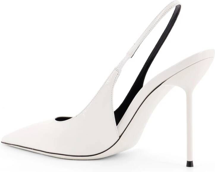 Paris Texas Leren slingback stilettohak White Dames