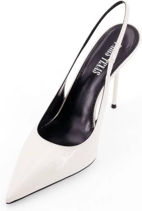 Paris Texas Leren slingback stilettohak White Dames