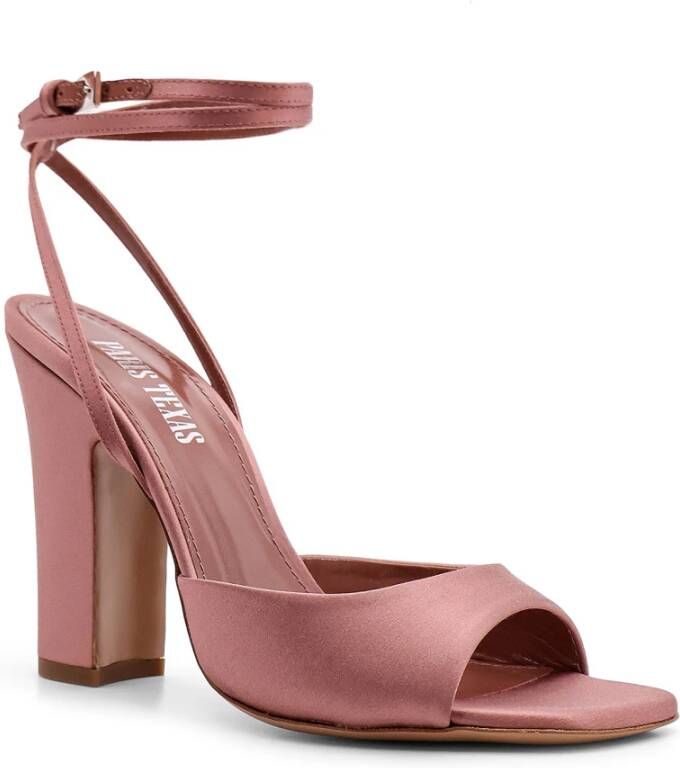 Paris Texas Satijnen Sandalen met Vierkante Neus Pink Dames