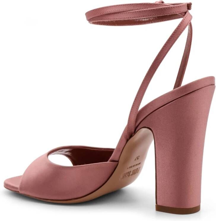 Paris Texas Satijnen Sandalen met Vierkante Neus Pink Dames