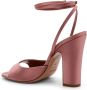 Paris Texas Satijnen Sandalen met Vierkante Neus Pink Dames - Thumbnail 3