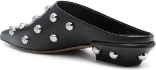 Paris Texas Studded Zwarte Leren Blokhak Schoenen Black Dames