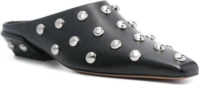 Paris Texas Studded Zwarte Leren Blokhak Schoenen Black Dames