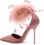 Paris Texas Veren Detail Satijnen Sandalen Stiletto Hak Pink Dames - Thumbnail 3